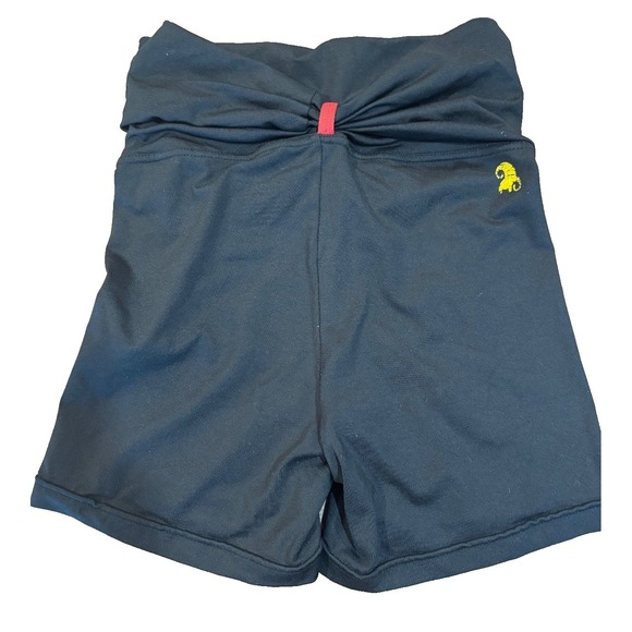 chikum Pants - Chikum black with red trim logo shorts womens'‎ size XS workout biking running